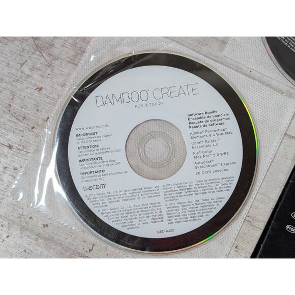 Wacom Bamboo Create Software Bundle Pen & Touch Disk - Picture 2 of 4